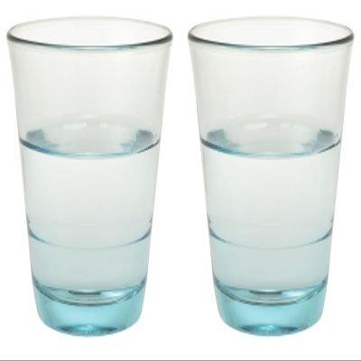 Toyo Sasaki Glass P-52103HS-AQ-JAN Glass Tumbler, Aqua Blue, 7.5 fl oz (210 ml), Spash HS Free Glass, Made in Japan, Dishwasher Safe, Pack of 2