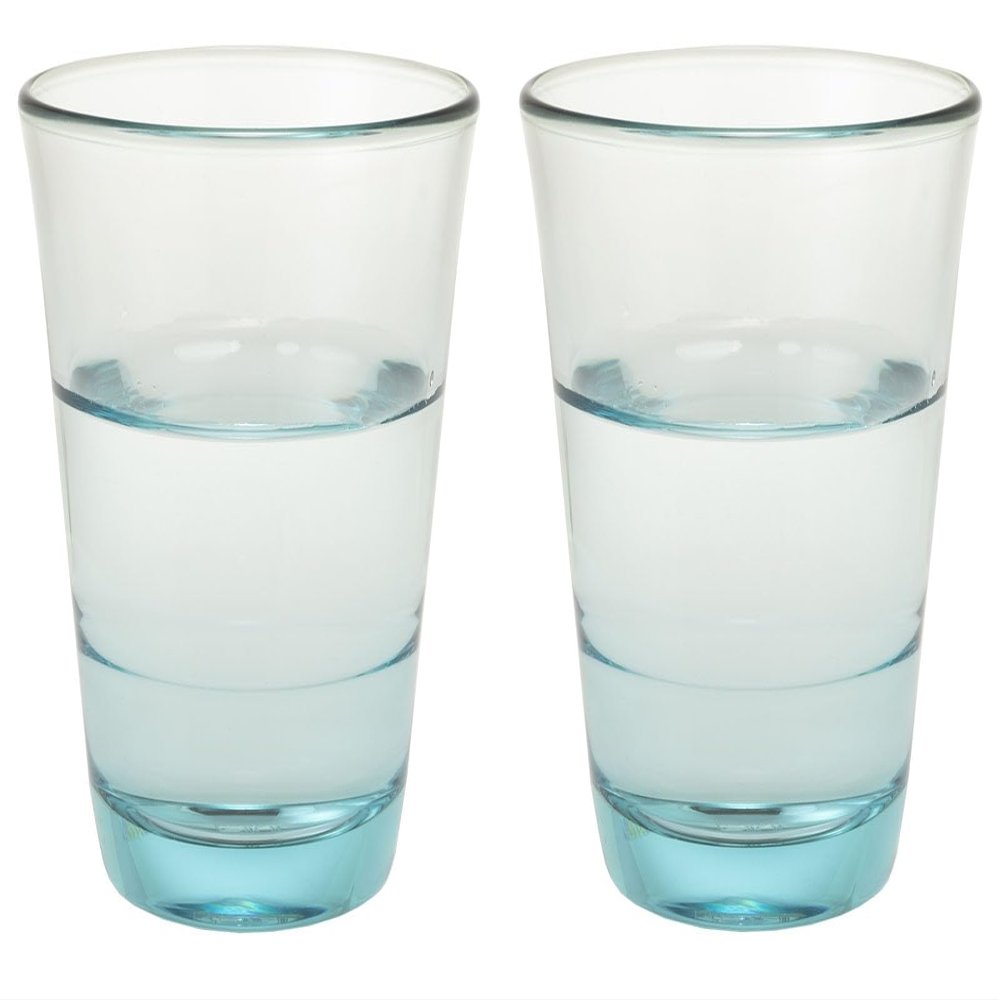 Toyo Sasaki Glass P-52103HS-AQ-JAN Glass Tumbler, Aqua Blue, 7.5 fl oz (210 ml), Spash HS Free Glass, Made in Japan, Dishwasher Safe, Pack of 2