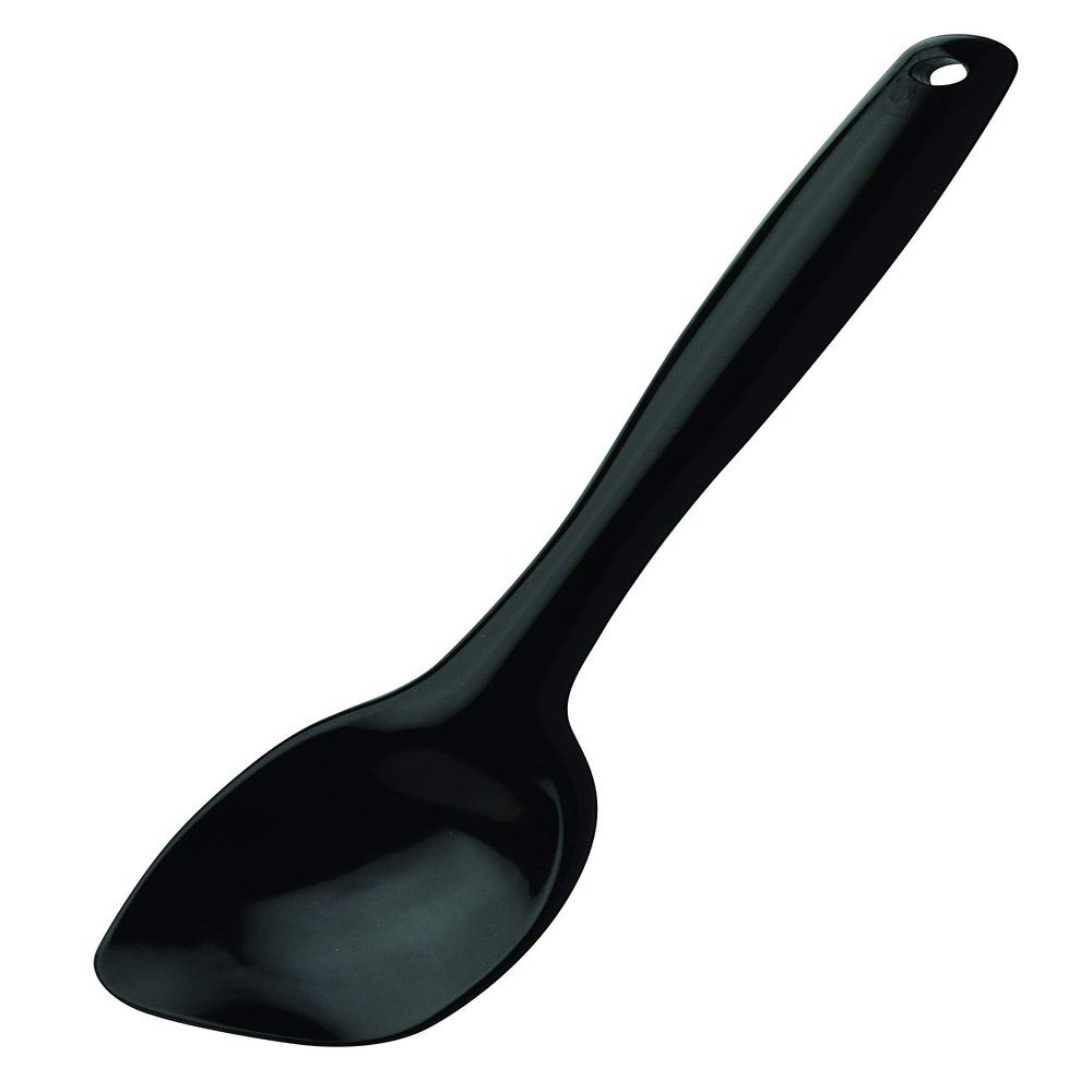 Okabe Yosakusho BSL5801 Turner, Kitchen Spoon, 9.8 inches (250 mm), Silicone, Black