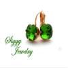 Fern Green Solitaire Cushion Cut Earrings made with Genuine Austrian Crystals, 10mm Fern Green, Kelly Green, Drop Lever Back, Assorted Finishes, Bridesmaids Gift view 3