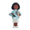 3D African American Nurse Ornaments for Christmas Tree 2025 | Blue Uniform Medical Ornaments RN Christmas Ornament 2025 - Healthcare Xmas Scrubs Ornament Nursing Stethoscope CNA Nurse Graduation Gift view 1