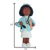 3D African American Nurse Ornaments for Christmas Tree 2025 | Blue Uniform Medical Ornaments RN Christmas Ornament 2025 - Healthcare Xmas Scrubs Ornament Nursing Stethoscope CNA Nurse Graduation Gift view 3
