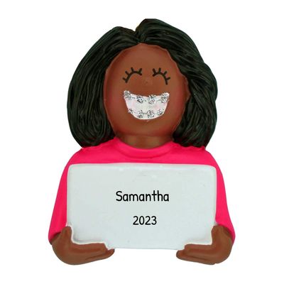 3D African American Dental Ornaments for Christmas Tree 2025 - Dentist Christmas Ornament - Braces Ornament 2025 - Dental Hygienist Ornaments Lost Tooth Fairy Doctor Assistant Medical Orthodontist