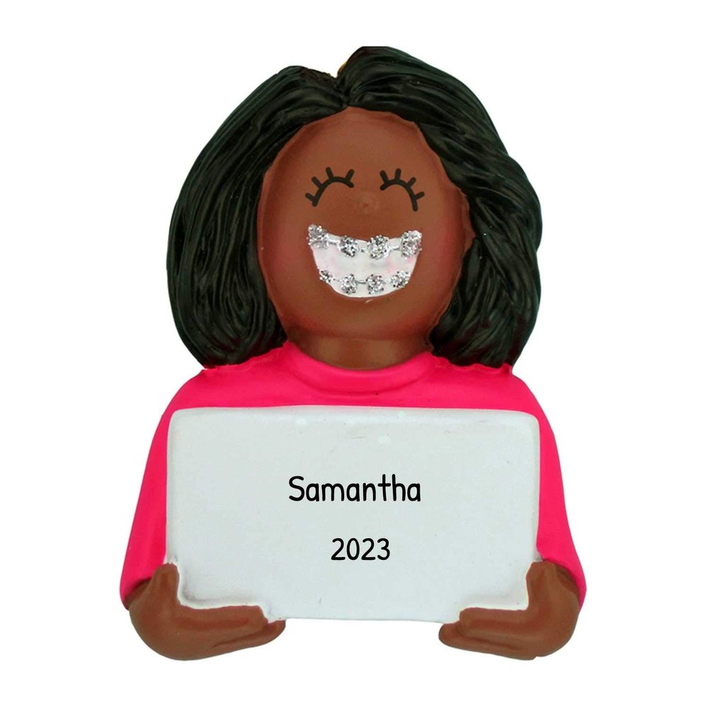 3D African American Dental Ornaments for Christmas Tree 2025 - Dentist Christmas Ornament - Braces Ornament 2025 - Dental Hygienist Ornaments Lost Tooth Fairy Doctor Assistant Medical Orthodontist