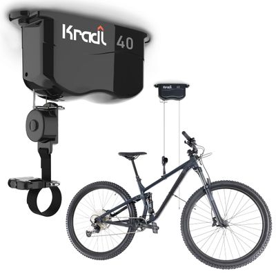 Kradl - Spring-Powered Ceiling Bike Hoist and Rack, Lifts up to 40lb