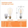 Dusk to Dawn LED Lights Bulb,Photocell Sensor Bulb, Auto Turn On/Off, ST58 ST19 60W Edison Replacement, E26 8W 800lm,Warm White 2700K for outdoor wall light fixture Garden Garage Porch Pack of 2 view 3