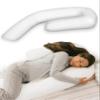 MedCline Therapeutic Full Length Body Pillow, Adjustable Shredded Memory Foam Pillow for Side Sleepers, J-Shaped Body Pillow for Neck, Back, and Hip Support, Removable Washable Cover, 22"x50"x6" view 1