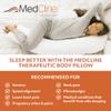 MedCline Therapeutic Full Length Body Pillow, Adjustable Shredded Memory Foam Pillow for Side Sleepers, J-Shaped Body Pillow for Neck, Back, and Hip Support, Removable Washable Cover, 22"x50"x6" view 2
