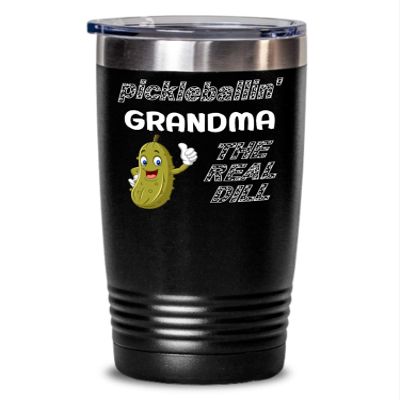 Insulated Travel Tumbler, Pickleball Grandma, 20 ounce