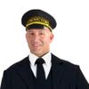 Beistle Conductor Hats 2 Pack Black Train Conductor Costume Caps with Gold Embroidered Detail Vinyl Brim Railway Uniform Accessory for Cosplay Theater, Adult One Size view 2