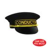 Beistle Conductor Hats 2 Pack Black Train Conductor Costume Caps with Gold Embroidered Detail Vinyl Brim Railway Uniform Accessory for Cosplay Theater, Adult One Size view 3