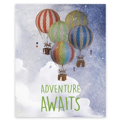 Adventure Awaits Print, Wall Decor, Kid's Wall Art Print, Kid's Room Decor, Motivational Word Art, Inspirational Artwork for Kids, Baby Room Decor, Classroom Decor (8x10)
