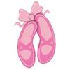 Pink Glitter Ballet Slippers 40" Foil Party Balloon view 1