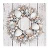 ANDALUCA Coastal Spring & Summer Seashell 20" Wreath Natural Preserved (Blue) view 2