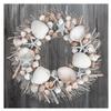 ANDALUCA Coastal Spring & Summer Seashell 20" Wreath Natural Preserved (Blue) view 3