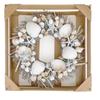 ANDALUCA Coastal Spring & Summer Seashell 20" Wreath Natural Preserved (Blue) view 4