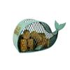 Beachcombers 7.6 Metal Aqua Mesh Whale Cork Holder Teal view 1