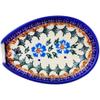 Polmedia Polish Pottery Spoon Rest - Blue Cornflower Pattern Handmade in Boleslawiec Poland by Ceramika Bona + Certificate of Authenticity view 2