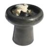 Full Funk Thai Hand Made High Base Clay Oil Lamp - Black - 5 inch view 1