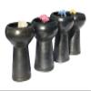 Full Funk Thai Hand Made High Base Clay Oil Lamp - Black - 5 inch view 2