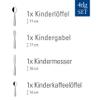 Villeroy & Boch Hungry as a Bear Children Cutlery Set 4 Pieces Kids, Dishwasher Safe, Kid Cutlery, Knife, Fork and Spoon for Kids, Stainless Steel view 4