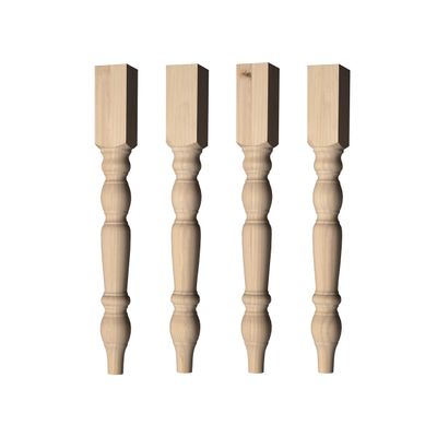 Osborne Farm Coffee Legs in Knotty Pine (Set of Four), Replacement Legs for Farmhouse and Country Design, Unfinished Wooden Table Legs, Ready to be Finished, Wood Legs for Bench Seats or Coffee Tables