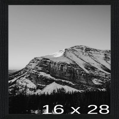Frame It Easy 16 x 28 Black Grain Wood Frame (Derby)