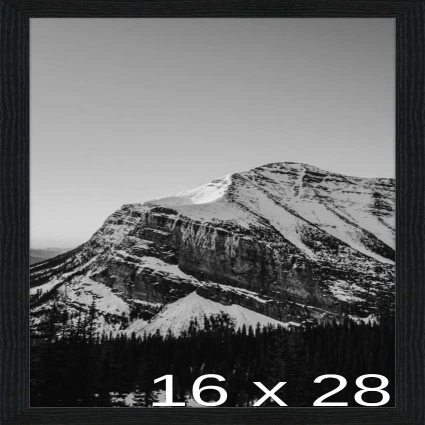 Frame It Easy 16 x 28 Black Grain Wood Frame (Derby)