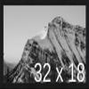 Frame It Easy 32 x 18 Black Grain Wood Frame (Derby) view 1