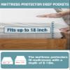 Bedecor 2 Packs Twin Mattress Protector Waterproof Protection Soft Cotton Terry Top Cover,for Babies Pregnant Women Incontinent Persons Deep Pocket to 18" view 4