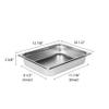Thunder Group Half Size 2 1/2" DEEP Anti JAM Pans 25 Gauge view 2