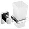 Aqua Piazza by KubeBath Frosted Glass Tumbler Holder view 1