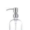 2 Pack Thick Clear Glass Pint Jar Soap Dispenser with Silver Stainless Steel Pump, 16ounce Clear Boston Round Bottles Dispenser with Rustproof Pump for Essential Oil, Lotion Soap view 2