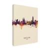 Trademark Fine Art Barcelona Spain Skyline Portrait III by Michael Tompsett, 14x19 view 2