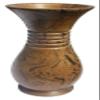 Full Funk Large Home Decoration Vase Light Brown Swirl Grain Wooden view 1