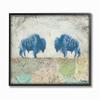 Stupell Industries Blue Buffaloes Watch The Moon Tribal Distressed Collage, 11 x 14, Multi-Color view 1