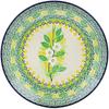 Polmedia Polish Pottery Dinner Plate UNIKAT - Spring On The Branch Pattern Handmade in Boleslawiec Poland by Ceramika Artystyczna + Certificate of Authenticity view 1