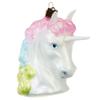 RAZ Imports Blown Glass Christmas Ornament, Rainbow Unicorn, 5" H, 2019 Eric Cortina Collection view 1