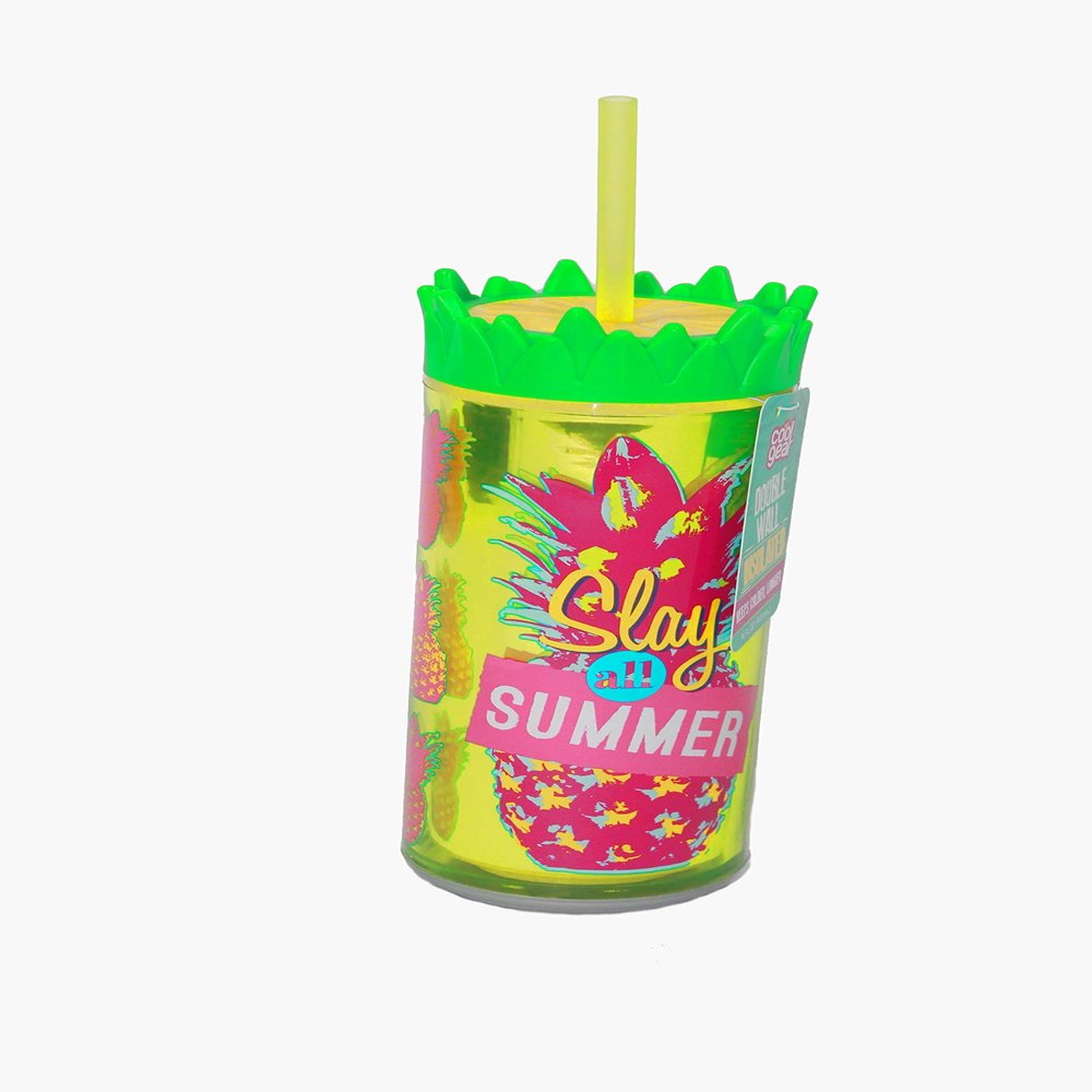 Double Wall Insulated 16 oz (Green Says"Slay all summer") by GEA-R7 Home & Kitchen