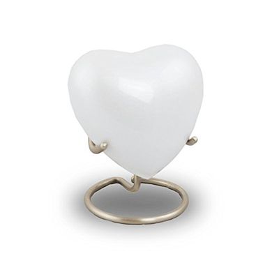 Pearl Heart Keepsake Urn by OneWorld Memorials