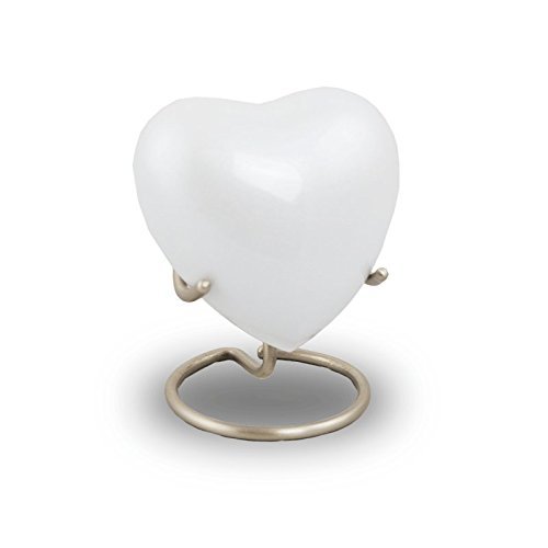 Pearl Heart Keepsake Urn by OneWorld Memorials