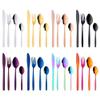 32-Piece Silverware Set for 8, BuyGo Stainless Steel Multicolor Camping Flatware Dinnerware Sets, Hand Polish, Dishwasher Safe view 2