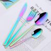 32-Piece Silverware Set for 8, BuyGo Stainless Steel Multicolor Camping Flatware Dinnerware Sets, Hand Polish, Dishwasher Safe view 4