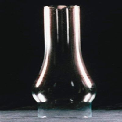 Clear Glass Lamp Chimney, Replacement Hurricane Globe Measures 2 7/8 Inch Diameter Base x 12 Inches High for Oil or Kerosene Lanterns