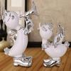 gdcustomize Creative Furnishing Duck Electroplate Resin Ornament Animal Ornament Home Art Craft (Silver, S) view 2