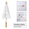 Mini Handmade Lace Silk Embroidery Flower Umbrella (Smaller Than Your Imagination !!!!)?Just for Photography or Decor, not Practical for Raining Day(S-White) view 3