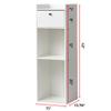 DormCo Yak About It Extra Tall Bookcase Table - White view 3
