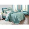 BrylaneHome Bedding Lightweight All Season Modern Amelia Quilted Damask Oversized Ultra Soft Bedspread - Twin, Seaglass view 1
