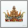 Empire Art Direct Crown Curved Spires Wall Art,Reverse Printed Glass and Anodized Aluminum Black Frame Contemporary,Ready to Hang,Living Room,Bedroom  Office, 24 in. x 1 in. x 24in, Multicolor view 1