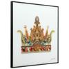 Empire Art Direct Crown Curved Spires Wall Art,Reverse Printed Glass and Anodized Aluminum Black Frame Contemporary,Ready to Hang,Living Room,Bedroom  Office, 24 in. x 1 in. x 24in, Multicolor view 2